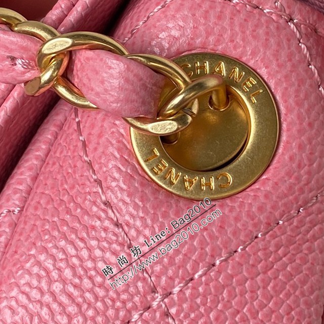 Chanel專櫃23P新款鏈條女包 香奈兒AS3867大爆款荔枝牛皮馬鞍包 djc7002